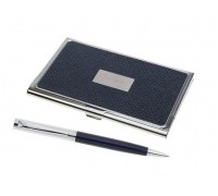 PC0853BP Шариковая ручка Pierre Cardin темно-синий лак/ хром + визитница