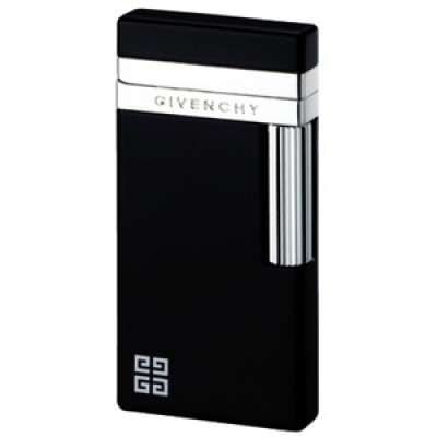 1712 Зажигалка "Givenchy" газовая кремниевая, Dia-silver black lacquer, 3,2x0,8x6,5 см