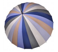 Зонт-трость "Три Слона" женский №2400-3, купол 55 см (D=97 см), 24 спицы, сине-серый