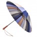 Зонт-трость "Три Слона" женский №2400-3, сине-серый