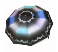 Зонт "Три Слона" женский №310-3, купол D=103 см, 10 спиц, суперавтомат черно-синий