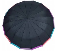 Зонт "Три Слона" женский №3161-black, купол R=58 см, суперавтомат, 16 спиц
