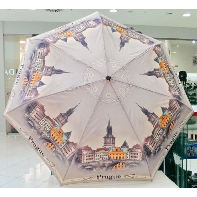 Зонт "Три Слона" женский №361-14, купол R=58 см, облегченный, Прага/мост
