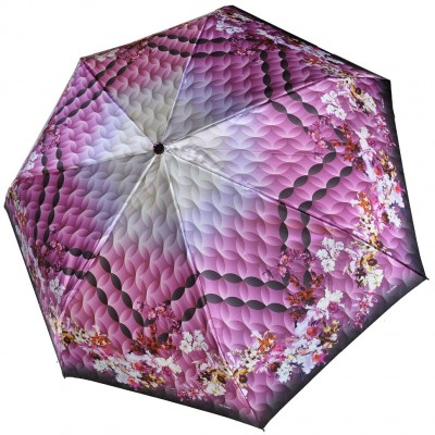 Зонт "Три Слона" женский №364-2, купол D=97 см, суперавтомат, орхидеи, сиреневый