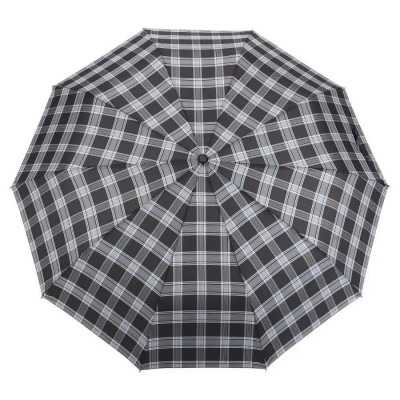 Зонт "Три Слона" мужской №6155-10, купол D=108 см,10 спиц, черный, ручка прямая пластик