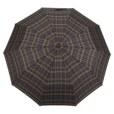 Зонт "Три Слона" мужской №6155-02, купол D=108 см,10 спиц, черный, ручка прямая пластик