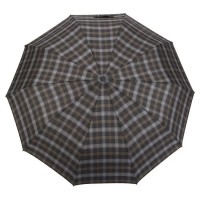 Зонт "Три Слона" мужской №6155-03, купол D=108 см,10 спиц, черный, ручка прямая пластик