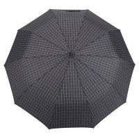 Зонт "Три Слона" мужской №6155-07, купол D=108 см,10 спиц, черный, ручка прямая пластик