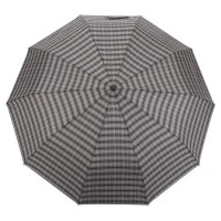 Зонт "Три Слона" мужской №6155-09, купол D=108 см,10 спиц, черный, ручка прямая пластик