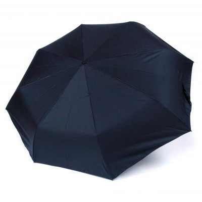 Зонт "Три Слона" мужской №740, радиус купола 70 см (D=122 см), 8 спиц, черный, ручка пластик
