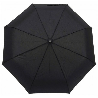 Зонт "Три Слона" мужской №905, радиус купола 58 см (D=104 см), 8 спиц, черный, ручка прямая пластик