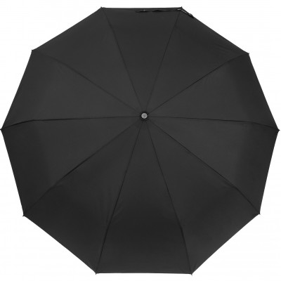 Зонт "Три Слона" мужской №910, радиус купола 58 см (D=104 см), 10 спиц, черный, ручка прямая пластик